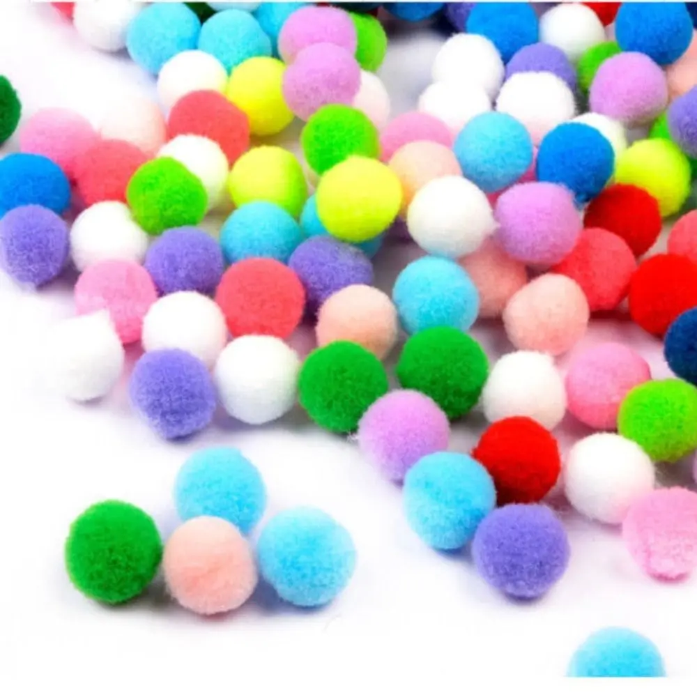 Đồ Dùng Thủ Công May Vá, 100 Chiếc, Tự Làm, Bóng Lông Pompom 10Mm, Màu Kẹo Ngọt, Bóng Pom Pom Tự Làm, Mịn Màng Và Mềm Mại, Bóng Nhồi Bông Tự Làm, Thích Hợp Cho Quần Áo