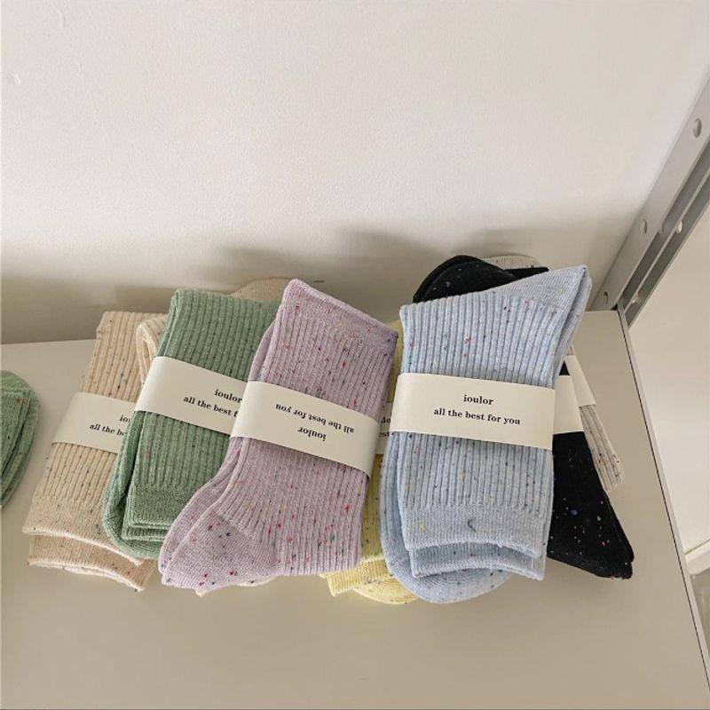Chân váy nữ trung cổ bằng cotton có họa tiết sợi chấm bi thời trang thoải mái cho mọi dịp