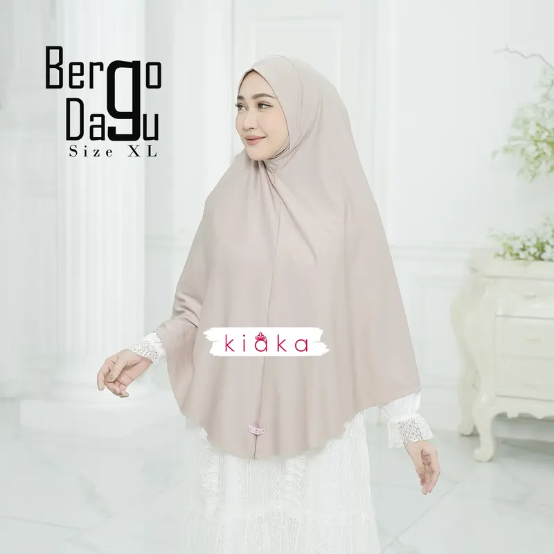 Kiaka - Hijab Dagu Malay XL Antem Kerudung Instan Bergo Inara 0
