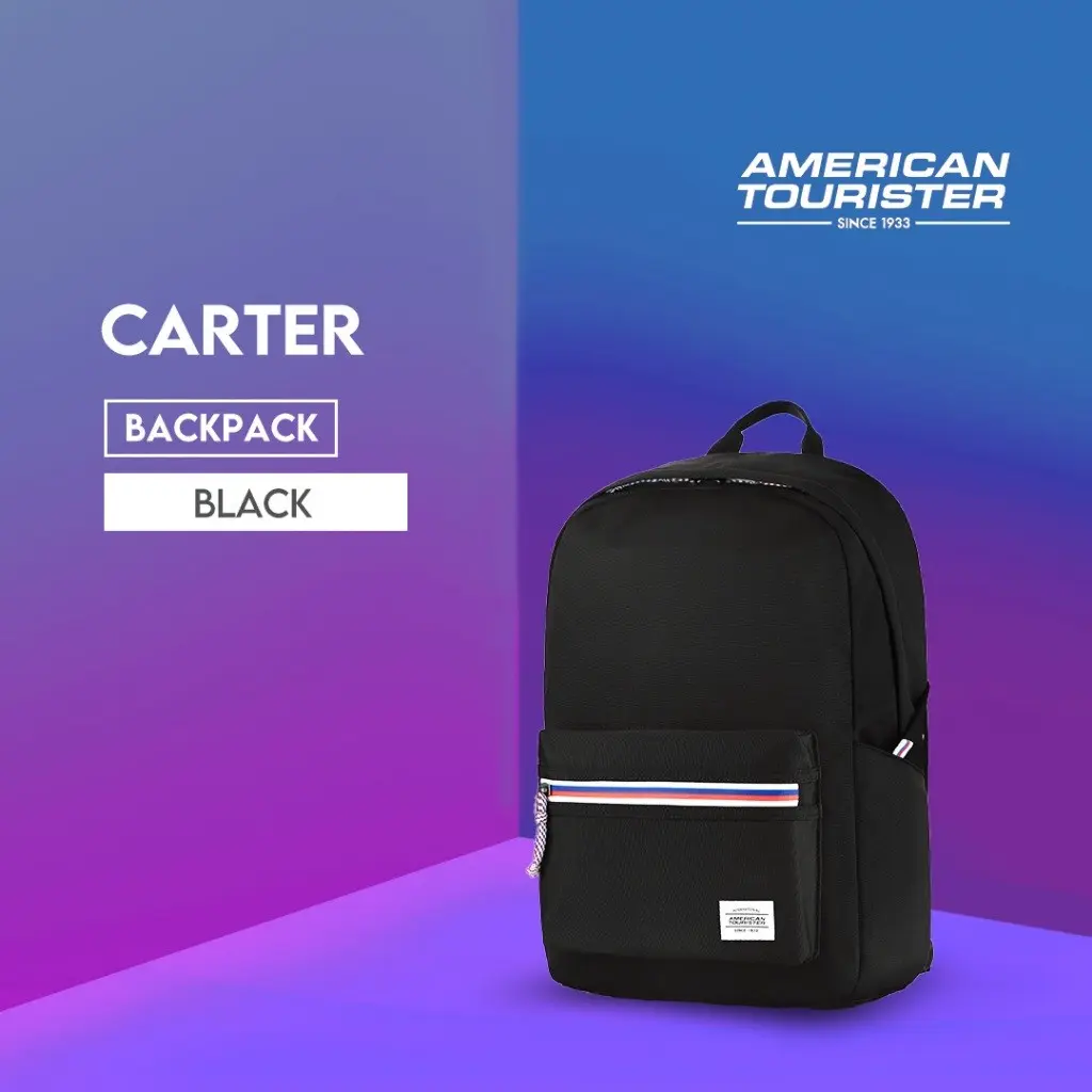 American Tourister Carter Backpack 1 AS Laptop - Black Laptop Backpack