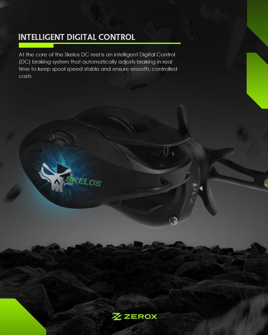 Reel BaitCasting Digital Control Zerox Skelos 151HG