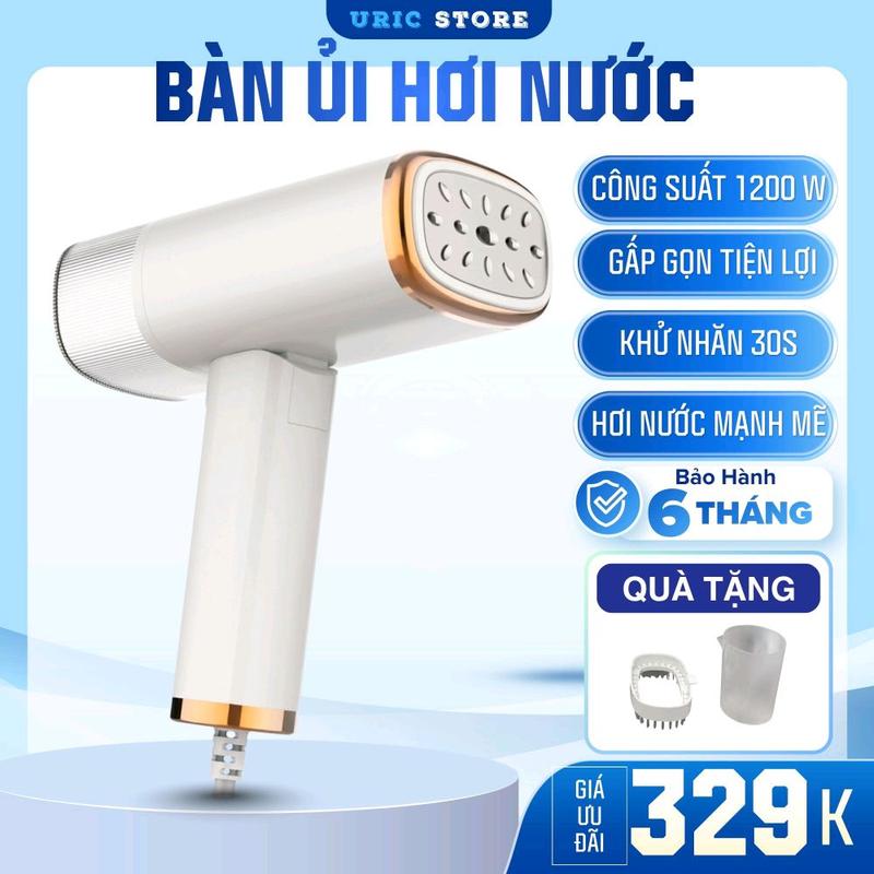 Bàn Ủi Hơi Nước Cầm Tay Mini 1000W – Gấp Gọn, Hơi Mạnh, Du Lịch Tiện Lợi