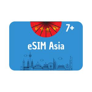 Tarjeta Esim Plan Datos  Asia 7 areas  Roaming internet viaje Social Buzz