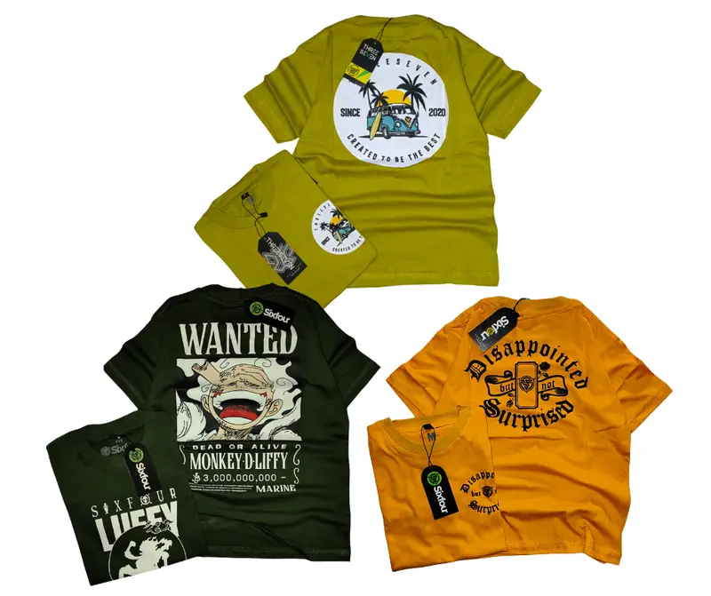 Paket 3 pcs kaos distro anak branded laki laki dan perempuan usia 3,5-12 tahun Combed 30s Bunda 2