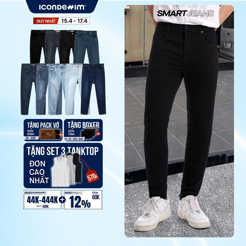 Quần Jeans Nam ICONDENIM, Quần Bò Smart Fit Tôn Dáng, Siêu Co Giãn, SMARTJEANS