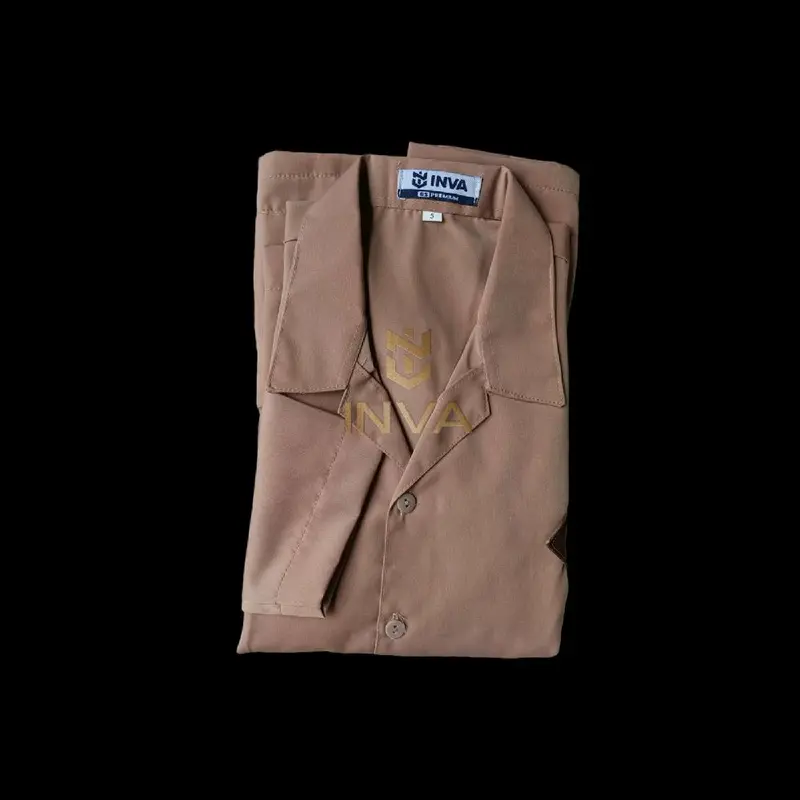 Baju pramuka perempuan lengan panjang model kantong bawah tali pinggang Seragam sekolah SD,SMP,SMU kain Balestra/High Twis Anak Fashion 3