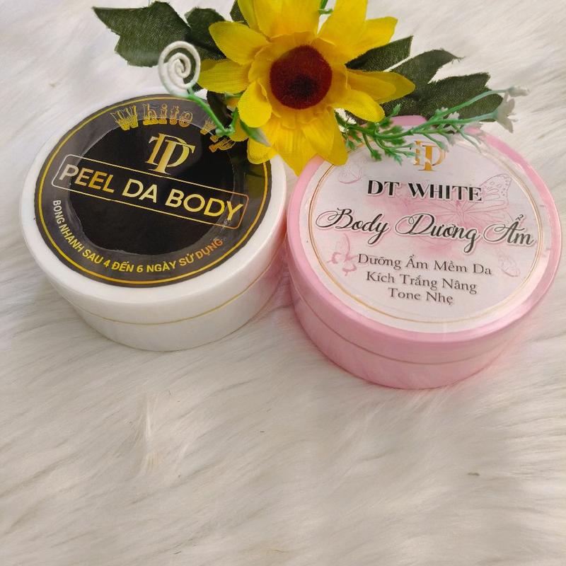  Combo bong da và kem body dưỡng kích trắng .135k 
