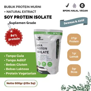 Veganea Soy Protein Isolate 500 gram 1.1 lbs - Vegan Protein Energi