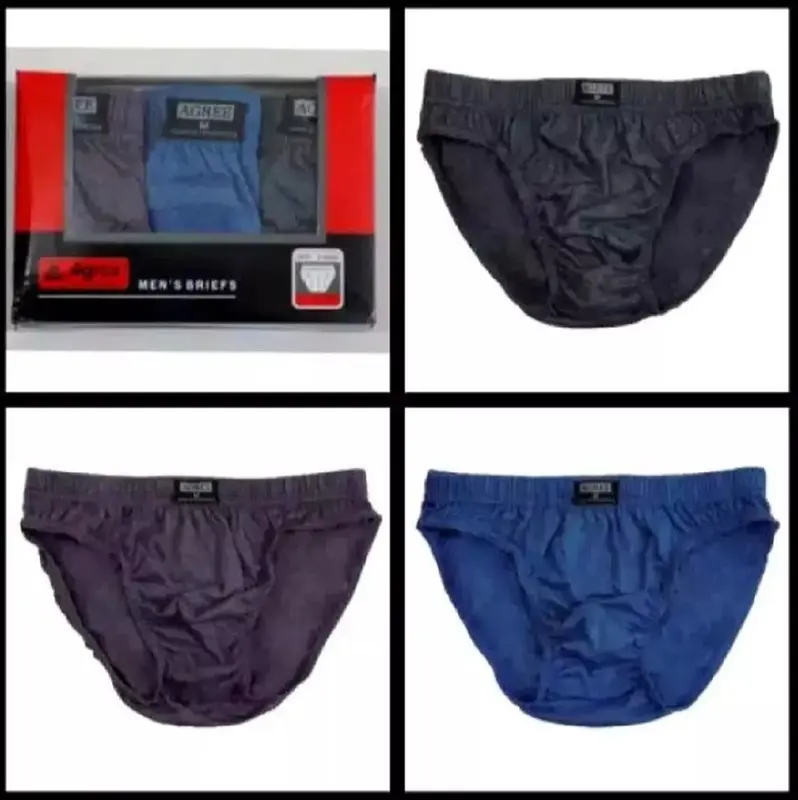 Isi 3 pcs Celana Dalam Pria  AGREE bahan Katun Size M L XL XXL  Boxer Dewasa Cowok Karet Motif Pendek Lembut 3