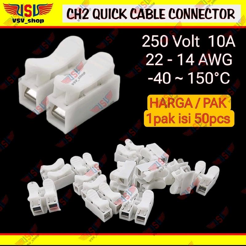 Konektor Kabel 2pin Sambungan Kabel Listrik Spring Terminal Quick Cable Connector 5