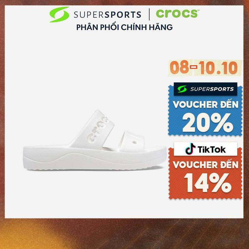 Giày Xăng Đan Nữ Crocs Baya Platform - Trắng - 208188-100