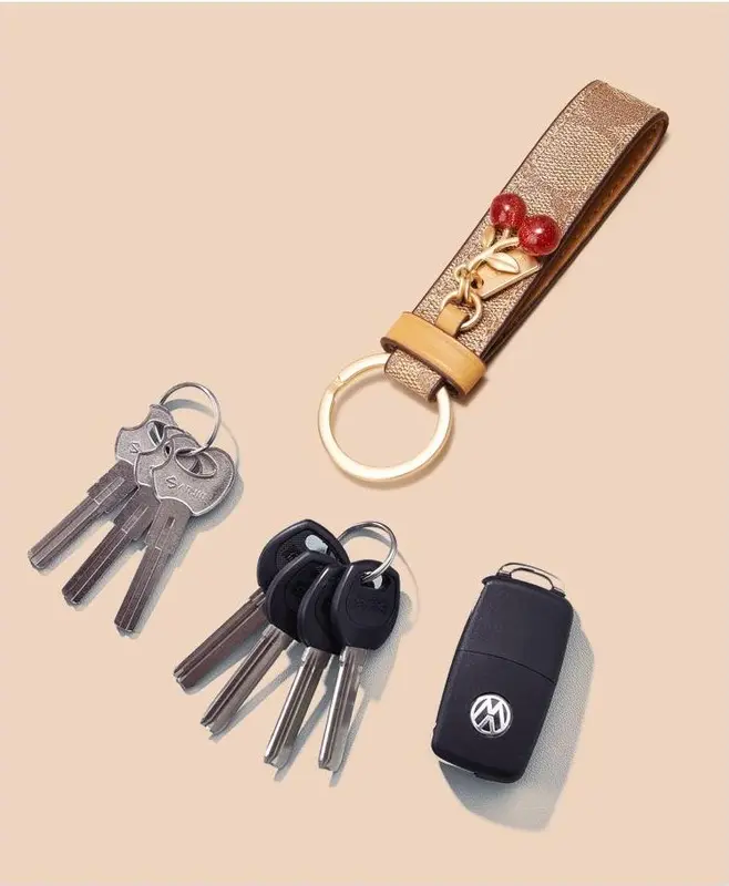 Bag charm cherry blossom tea rose Gantungan tas cherry mini Gantungan tas lucu aesthetic 5cm cherry keychain 0