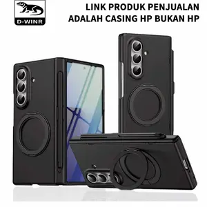 D-WINR Casing HP Case Premium Stand 360° Stylush Pen untuk Samsung Galaxy Z Fold 7 Casing Ring Stand Pelindung Layar Lensa S Pen Ho Hardcase Kualitas Tinggi dengan Stylus Holder dan Kickstand Adjustable