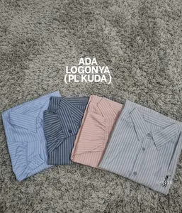 Kemeja Wanita Salur  PL  Lengan Panjang | Striped Shirt Wanita | Atasan Wanita Lengan Panjang
