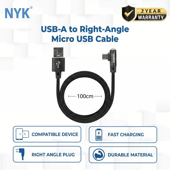 Gambar NYK Kabel Data Charger Fast Charging Micro Usb to USB 1 Meter dari NYK Indonesia Kota Administrasi Jakarta Pusat Tokopedia