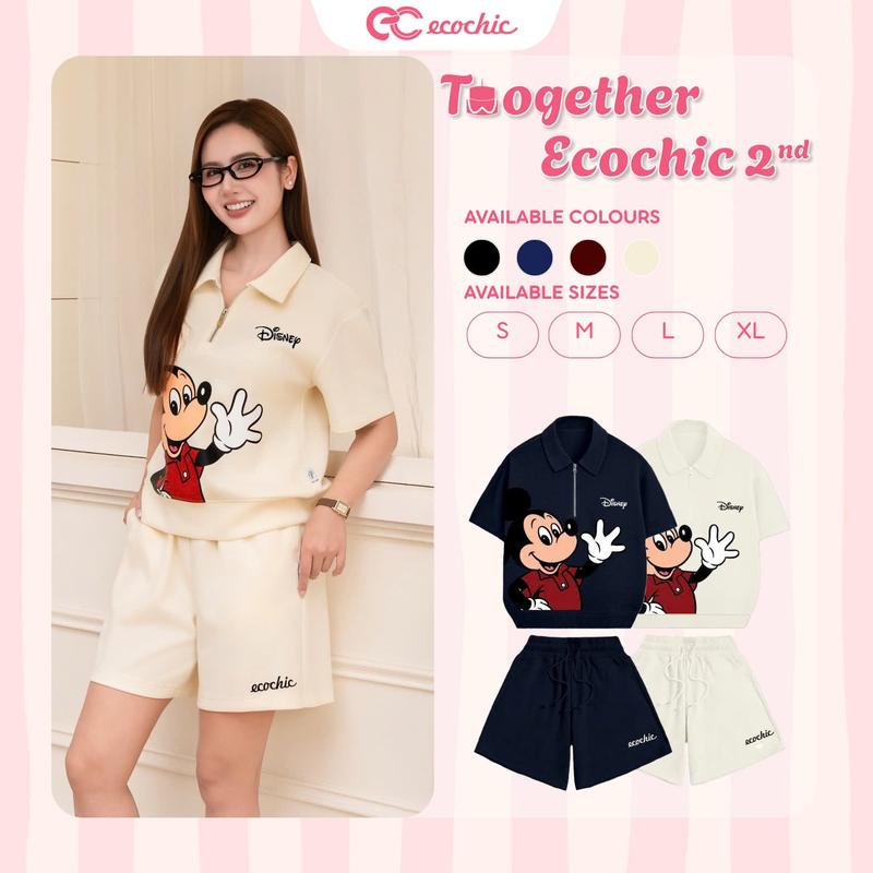 Set Polo Mickey ECOCHIC Set Áo Polo Quần Đùi Chất Liệu Cao Cấp Form Đẹp Năng Động Local Brand Chính Hãng SD001
