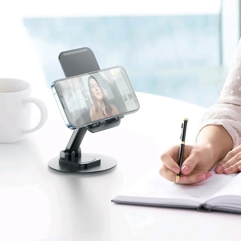 [BS] Stand Holder HP Tablet Putar 360 Rotation / Rotatble Phone Holder Universal Ipad Metal Besi ABS 0108 4