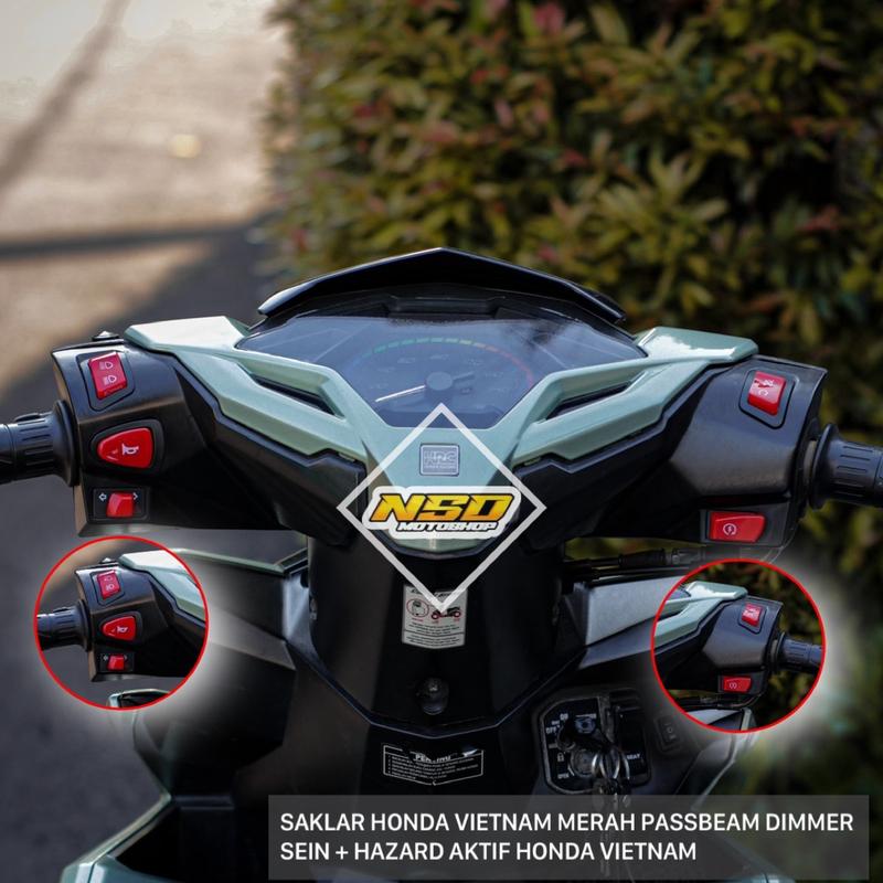 Saklar Vietnam Tombol Saklar Vietnam Merah Sein Hazard Pass Beam Honda Vario Beat Lengkap 1