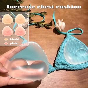 （Exclusiva de la tienda insignia invisible de la chica sexy） 2 pzas de almohadillas de silicona tipo inserto sin adhesivo, efecto push-up, para aumentar el volumen de busto pequeño, aptas para uso diario, ocio y fiestas, bikini de playa
