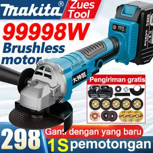 Gerinda Baterai Brushless 99998W 298VF 4 Inch Kirim satu set lengkap aksesori. Motor tanpa gigi Potongan satu Cordless detik Angle Grinder mesin pemotong