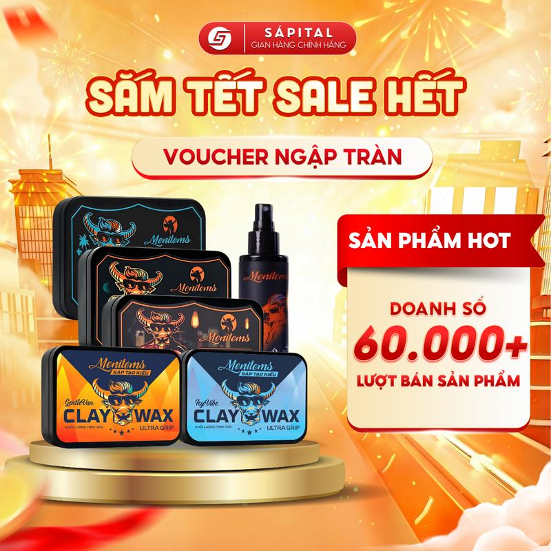 Sáp vuốt tóc Xịt tạo phồng MENITEMS Perfect Night Tropical Wind Gentle Blue Gentle Van Icy Vibe - Sáp dưỡng tạo kiểu tự nhiên Giữ nếp lên tới 12H Hương nước hoa lôi cuốn