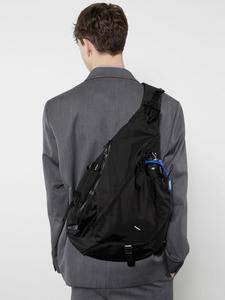 HGUL+BAG 大容量メンズチェストバッグ、カジュアルヒップホップトラベルクロスボディバッグ、ナイロン収納ショルダーバッグ、ウエストパック、ビジネスカジュアルバレンタインデー用ブラックバッグ、カレッジショルダーバッグ、多用途でアウトドアハイキングに最適な大容量カジュアルギフト