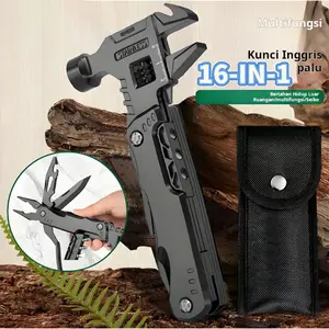 【READY】 Kunci Tang Lipat Serbaguna untuk Outdoor, Emergency & Toolkit Mobil - Pisau, Tang, Obeng, Pembuka Botol - All in One