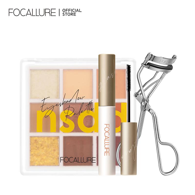  Bộ 3 Bảng Phấn Mắt FOCALLURE 9 Màu Chống Thấm Nước Lâu Trôi 