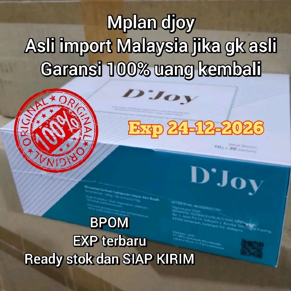 mplan djoy mplan fiber 30 sachet asli import malaysia 100%