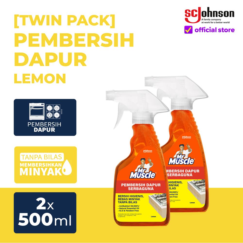 (TWIN PACK) MR MUSCLE KITCHEN PUMP 500ml - Orange 500ml