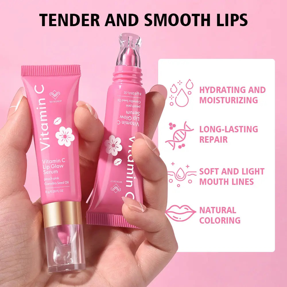 BUY 1 TAKE 1 WINSHIP Vitamin C Lip Glow Serum Set – Color-Changing Peach  Pink Glow with Camellia Seed Oil