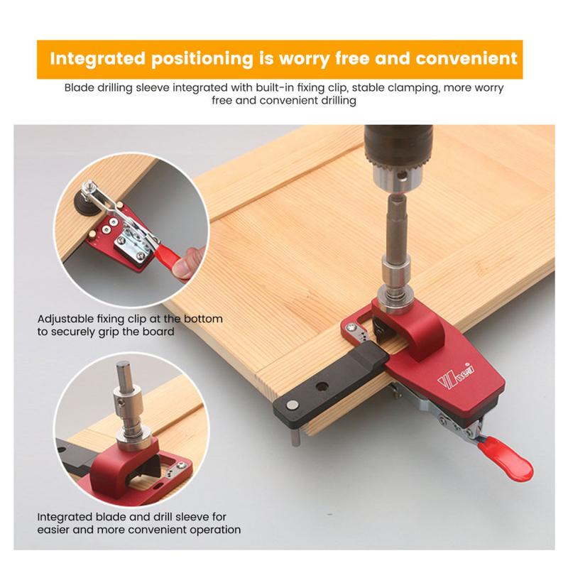 Product Introduction of 35mm Hinge Boring Jig Woodworking Hole Drilling Guide Locator with Fixture Aluminum Alloy Hole Opener Template Tools 31