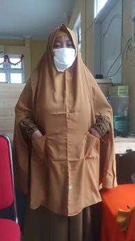 Product Review of cozy khimar non pad jahit 4 lengan bolong Hitam Kerudung bergo jumbo khimar Syari Muslim Oval Jilbab Instan Wolfis Tangan from W**n 0