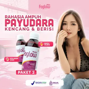 Madu Foglow payudara kencang Kolagen Tripeptide Madu Murni untuk Kulit dan Payudara Kencang Berisi Paket 2 Botol BPOM Halal Honey