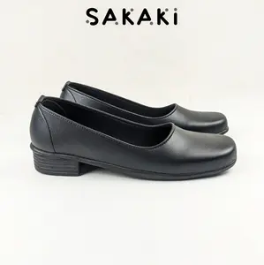 Sepatu Pantofel HITAM POLOS Size 37-41 Hak 3cm Sepatu Kerja Kantor Ngajar Sekolah Perempuan Sepatu Paskib Hitam Fantovel Sepatu Hitam Guru Wanita heels shoes Hak Setengah (3-5 cm) High Flat