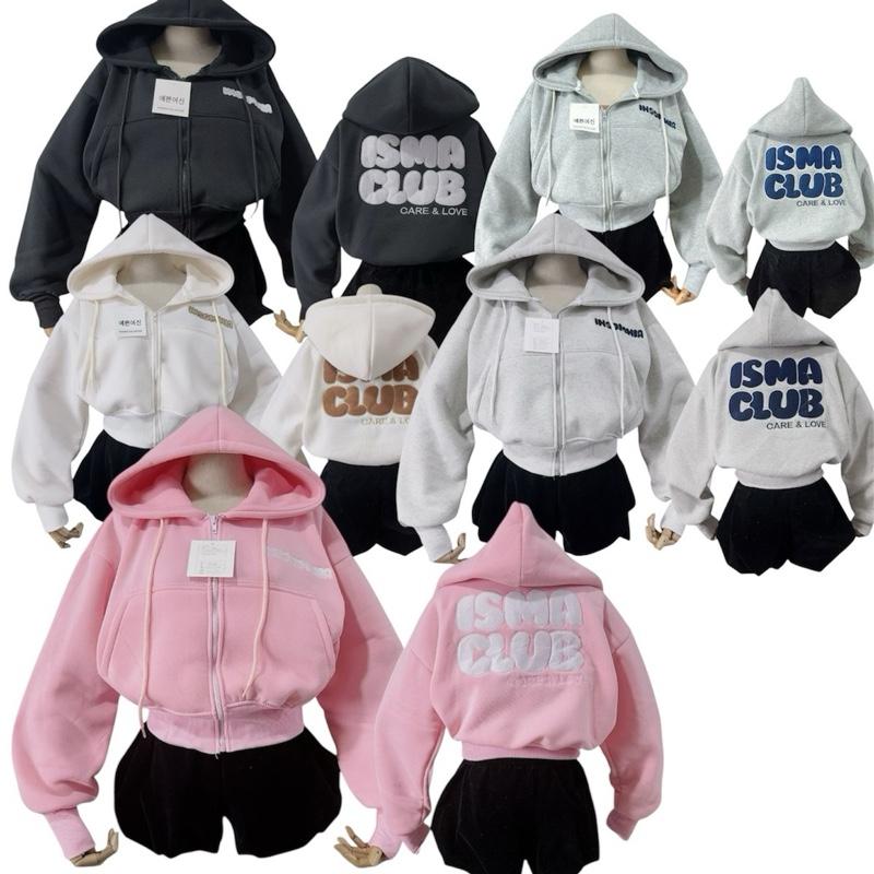 ÁO KHOÁC NỮ FORM NGẮN THÊU CHỮ 2 mặt hót Top mới về Nón to 2 lớp dày dặn bo chun có 2 túi trong - tay xỏ ngón -freesize từ 37kg-63kg