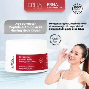 ERHA Krim Leher Age Corrector Peptide & Amino Acid Firming Neck Cream 30 g - Kosmetik Mengencangkan & Meremajakan Kulit Leher