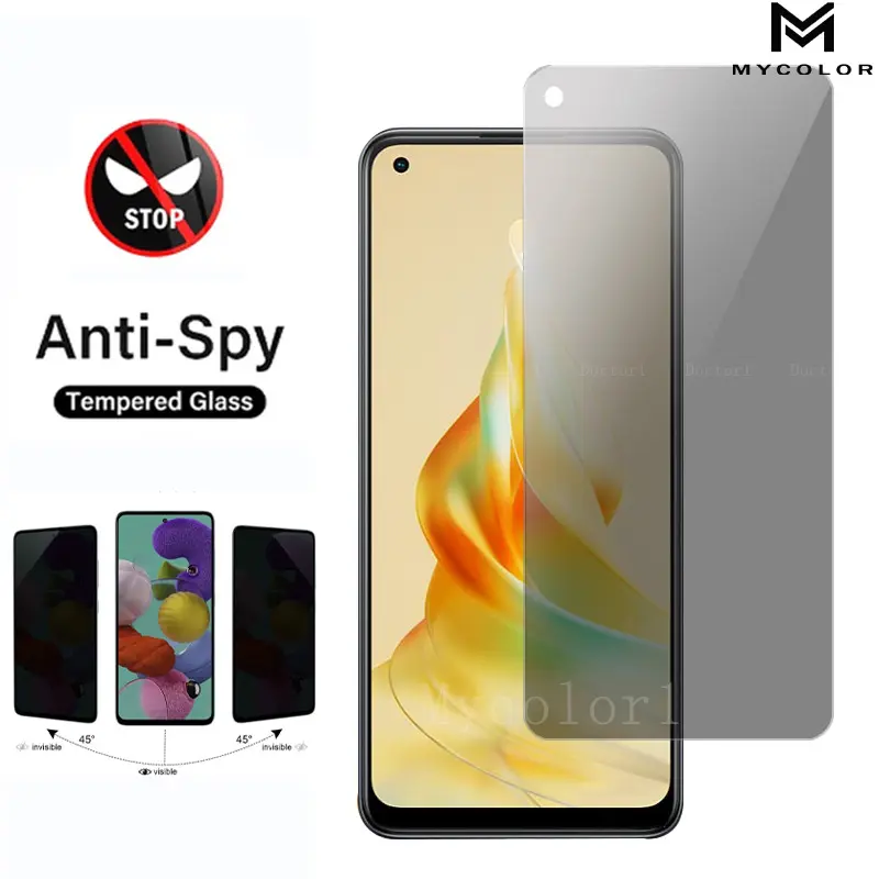 Privacy Tempered Glass Screen Protector For OPPO Find X8 Reno 13 13F 12F 11F 8T 8Z 7Z 7 6 6Z 5 5Z 5F 4 3 2Z 2F 2 Reno13 F Reno12 F Reno11 F Reno8 Reno8 T Reno6 Reno5 Pro 5G 4G 2025 Protective Smartphone Cover Cellphone