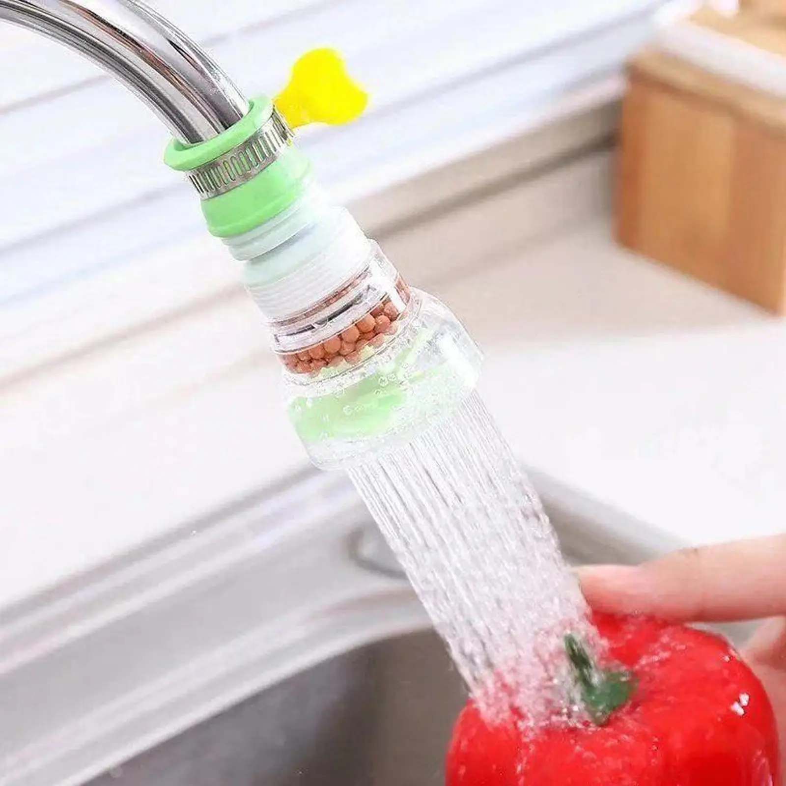 Faucet Sprayer Attachment Kitchen Faucet Head Replacement, 360 Degree Rotatable Faucet Aerator Accessories Faucet Extender Anti-Splash Tap and Water Saving Fauce