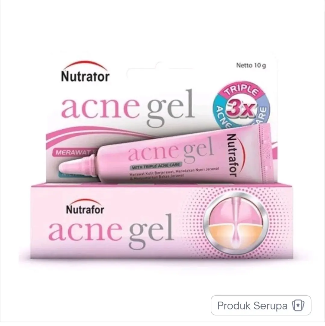 nutrafor acne gel ready stok