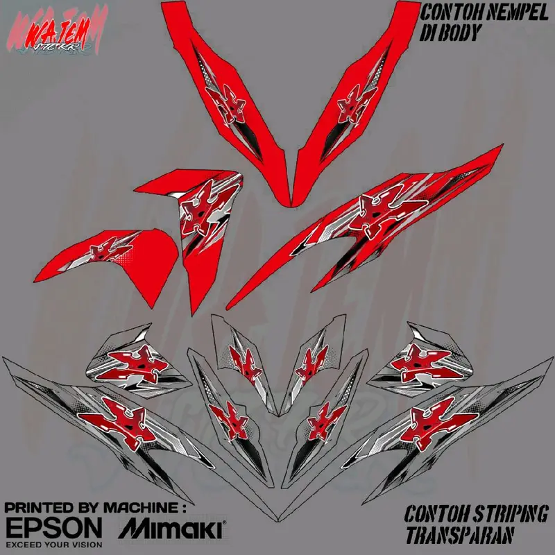 STRIPING TRANSPARAN VARIO 125 150 NEW 2018 MODEL ARAI SHURIKEN 2
