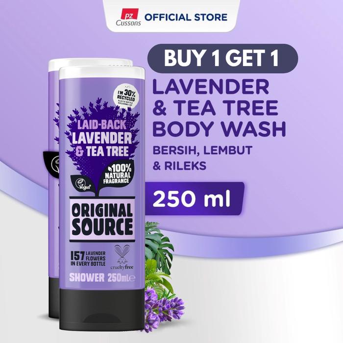 Gambar [BUY 1 GET 1] Original Source Body Wash Lavender & Tea Tree - Sabun Cair Vegan 250ml dari CussonsID Kota Administrasi Jakarta Barat Tokopedia