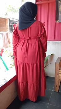 Product Review of Gamis Kriwil Jumbo XXXL Bigsize Ld 130 cm - Ld 140 cm Gamis Canda Kriwil Kekinian Gamis  Crinkle Muslimah Wanita Mewah Dress Syari Lebaran  Rayon from d**a a**️ 0