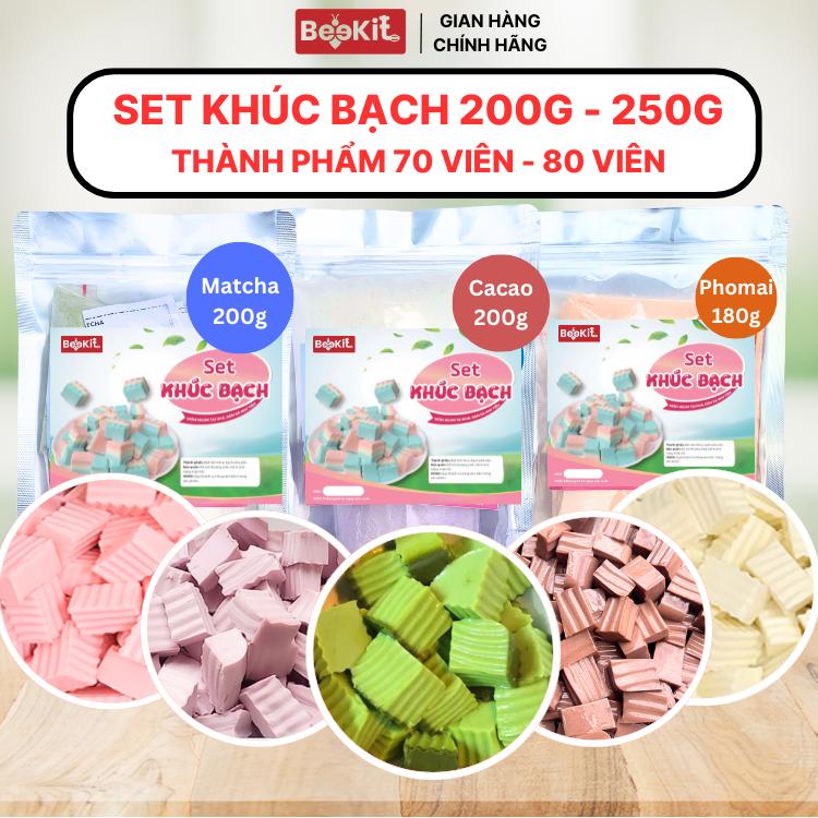 Bột Nguyên Liệu Khúc Bạch 200g-250g (Dâu, Việt Quất, Cacao, Matcha, Môn, Phô Mai, Sữa) - TIỆM BEE - Snack Ăn Vặt Food Thức Ăn