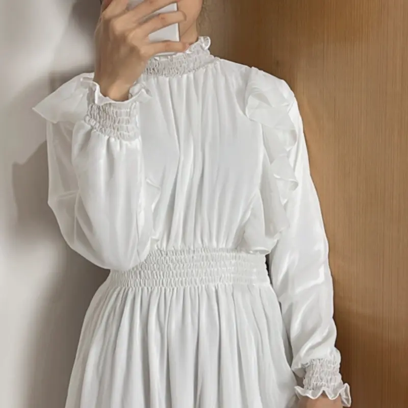 Dress Mirae Wear Korean Long Dress Vintage Dress Pesta Dress Summer Dress Elegan Slevee 1