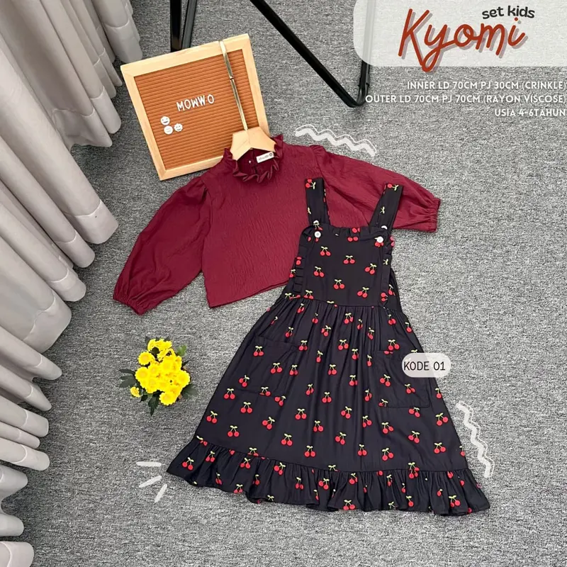 SETELAN INNER+OUTER DRESS DEWASA - KIYOMI SET TERBARU COD 2024 Celana Katun 1
