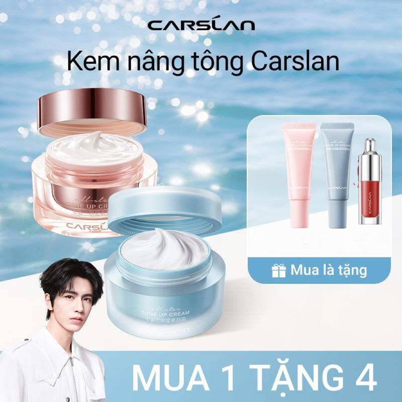 [KOL] Kem lười makeup Carslan, Nâng tone tức thì Mỏng nhẹ ẩm mịn suốt 50g+[Mua 1 tặng 3] Kem nâng tông tone 5g*2+Son dưỡng mini*1