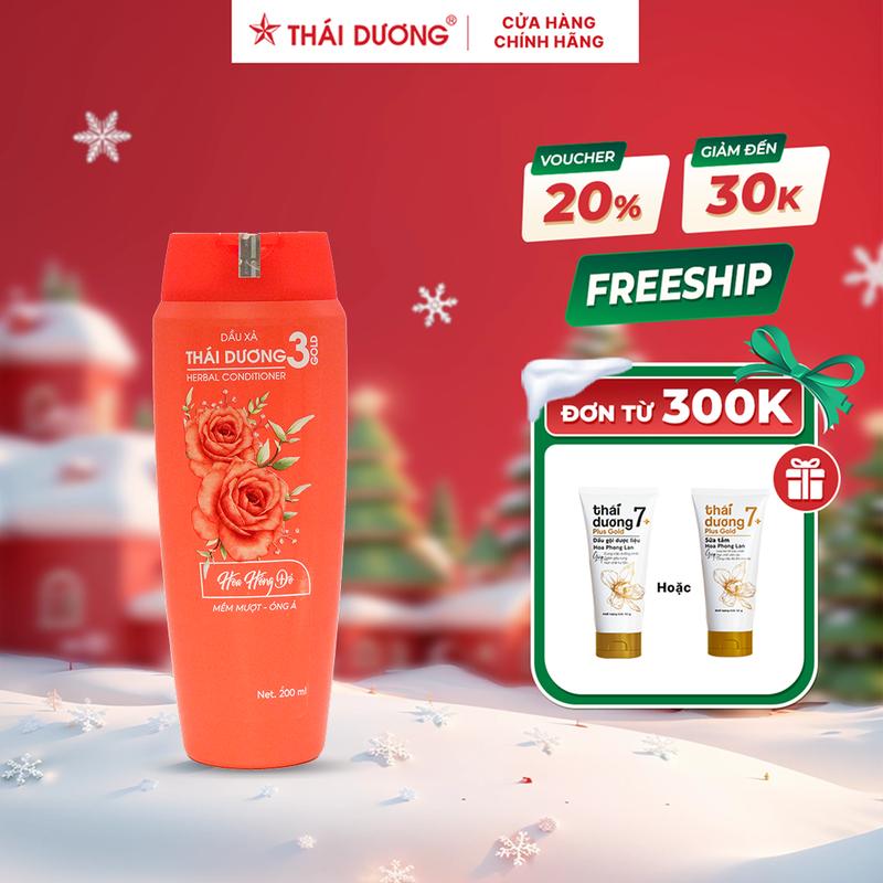  Dầu gội Thái Dương 3 Hoa Hồng đỏ chai 200ml 333ml 