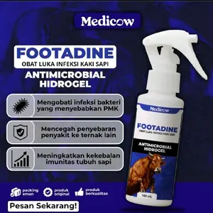 Obat Kuku dan Kaki Ternak by Footadine Medicow - Perawatan Kuku dan Kaki Ternak - 100ml