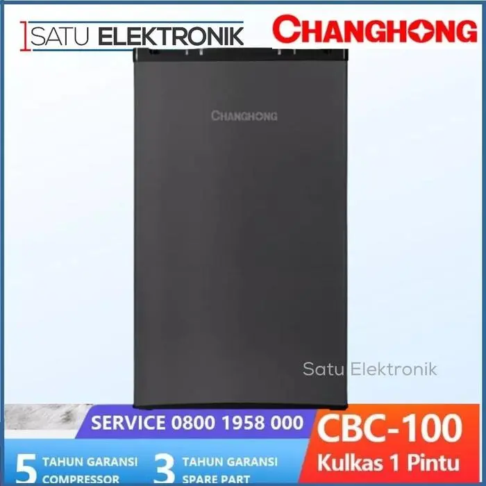 CHANGHONG CBC100 Kulkas 1 pintu Hitam Portable Pendingin